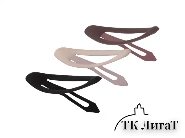 Заколки для волос НАБОР 5 шт., 5 см, клик-клак, матовые, ассорти, MONTE VITA, 457078