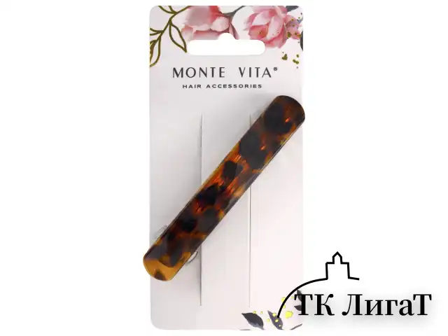 Заколка для волос 8,5 см, автомат, глянцевый, АССОРТИ, MONTE VITA, 457086
