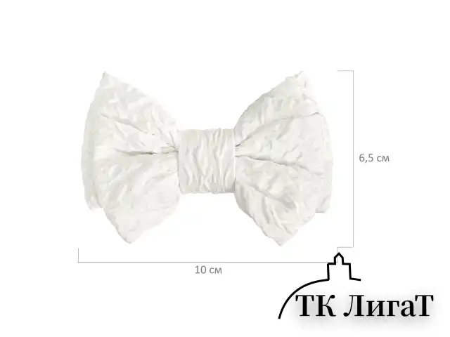 Заколки для волос НАБОР 2 шт., 10х6,5 см, зажим, с бантиком, розовый, белый, MONTE VITA, 457110
