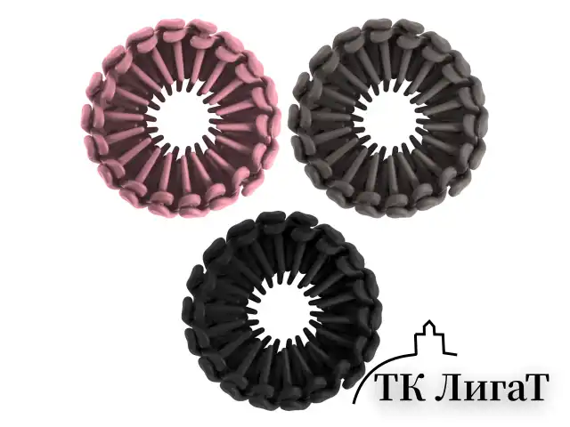 Заколка для волос, для хвоста и пучка, диаметр 6 см, soft-touch, АССОРТИ, MONTE VITA, 457127