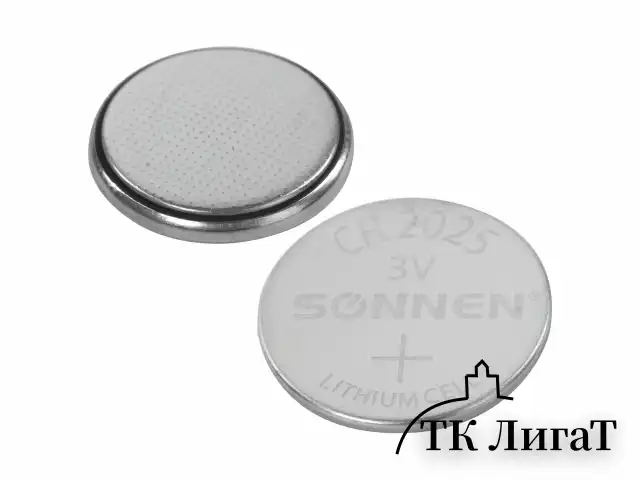 Батарейки литиевые SONNEN Lithium CR2025, "таблетки, дисковые, кнопочные", КОМПЛЕКТ 2 шт., блистер, 457139