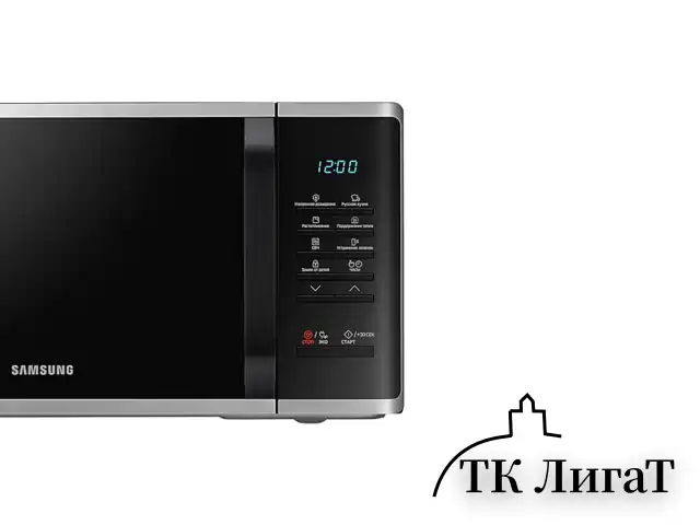 Микроволновая печь SAMSUNG MS23K3513AS/BW, объем 23 л, мощность 800 Вт, механическое управление