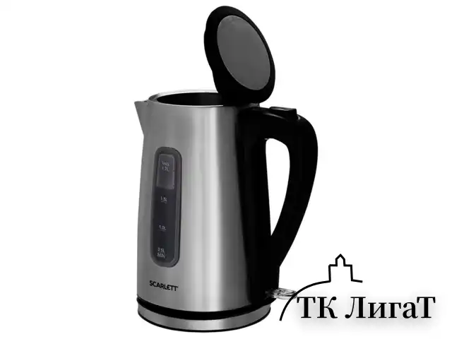 Чайник SCARLETT SC-EK21S13, 1,7 л, 2200 Вт, закрытый нагревательный элемент, стальной