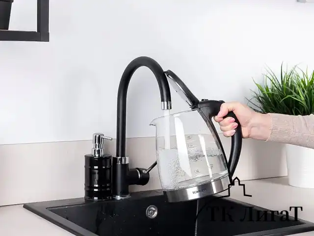 Чайник SCARLETT SC-EK27G35, 1,8 л, 1800 Вт, закрытый нагревательный элемент, стекло, стальной
