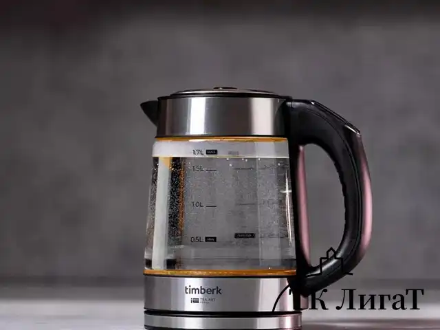 Чайник TIMBERK T-EK27G03, 1,7 л, 2200 Вт, закрытый нагревательный элемент, ТЕРМОРЕГУЛЯТОР, стекло, стальной
