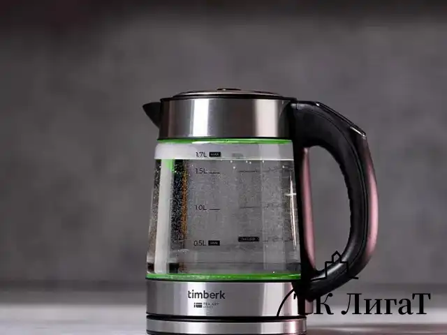 Чайник TIMBERK T-EK27G03, 1,7 л, 2200 Вт, закрытый нагревательный элемент, ТЕРМОРЕГУЛЯТОР, стекло, стальной