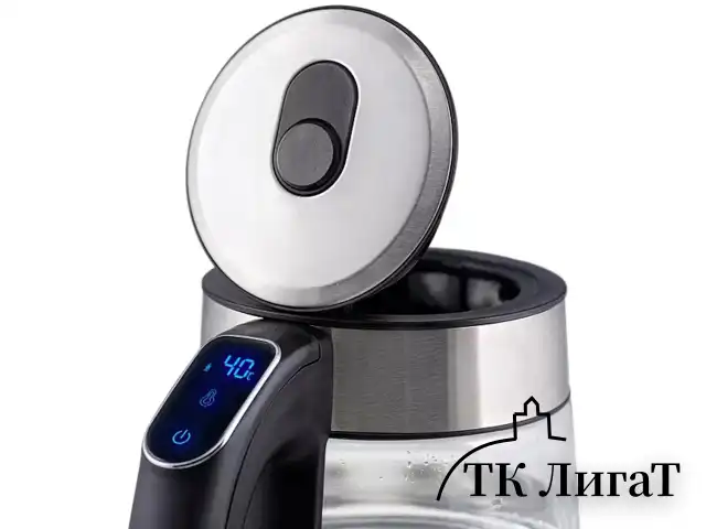 Чайник TIMBERK T-EK27G03, 1,7 л, 2200 Вт, закрытый нагревательный элемент, ТЕРМОРЕГУЛЯТОР, стекло, стальной