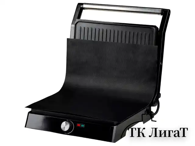 Электрогриль TIMBERK T-EG350M01, 2200 Вт, фиксированные панели, регулировка температуры, черный