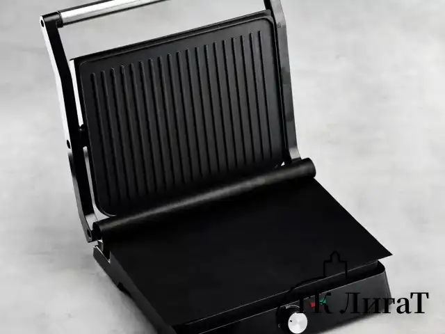 Электрогриль TIMBERK T-EG350M01, 2200 Вт, фиксированные панели, регулировка температуры, черный