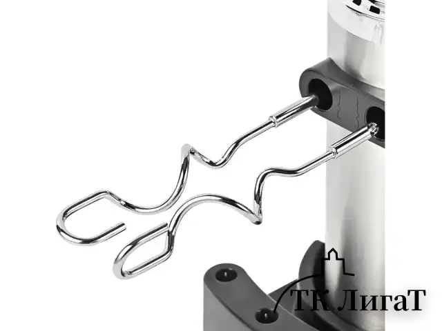 Миксер TIMBERK T-HM40S49, 550 Вт, 5 скоростей, 2 венчика, 2 крюка для теста, подставка, стальной