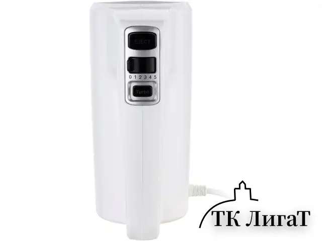Миксер TIMBERK T-HM40S48, 700 Вт, 5 скоростей, 2 венчика, 2 крюка для теста, белый