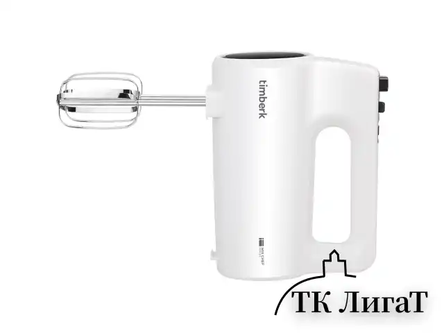 Миксер TIMBERK T-HM40S48, 700 Вт, 5 скоростей, 2 венчика, 2 крюка для теста, белый