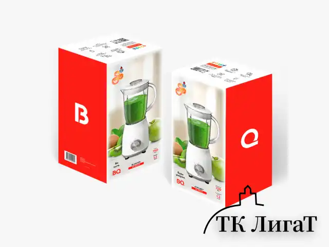 Блендер стационарный BQ (БИ-КЬЮ) SB1009, 750 Вт, 2 скорости, чаша 1,2 л, пластик, белый, 86192481