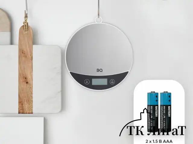 Весы кухонные BQ (БИ-КЬЮ) KS1002, электронный дисплей, максимальный вес 5 кг, тарокомпенсация, стальные, 86191597