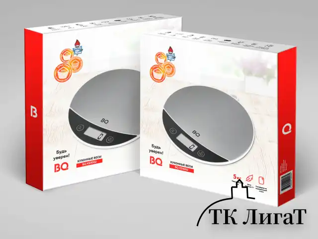 Весы кухонные BQ (БИ-КЬЮ) KS1002, электронный дисплей, максимальный вес 5 кг, тарокомпенсация, стальные, 86191597