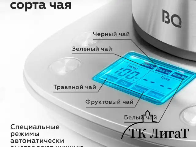 Чайник BQ (БИ-КЬЮ) KT1703G, 1,7 л, 2200 Вт, закрытый нагревательный элемент, ТЕРМОРЕГУЛЯТОР, стекло, 86197970