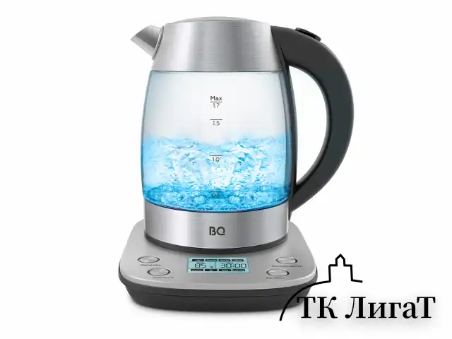 Чайник BQ (БИ-КЬЮ) KT1703G, 1,7 л, 2200 Вт, закрытый нагревательный элемент, ТЕРМОРЕГУЛЯТОР, стекло, 86197970