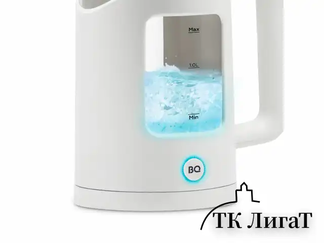 Чайник BQ (БИ-КЬЮ) KT2000G, 1,5 л, 1500 Вт, закрытый нагревательный элемент, стекло, белый, 86192234
