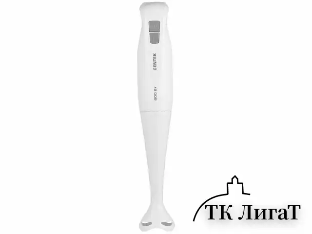 Блендер погружной CENTEK CT-1341, 600 Вт, 2 скорости, 1 насадка, белый, CT-1341 White