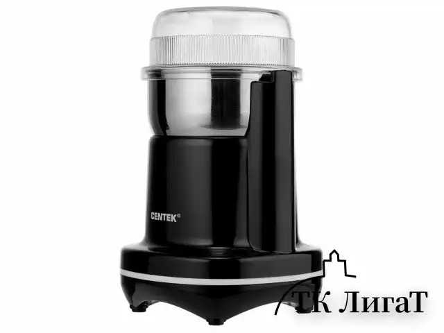 Кофемолка CENTEK CT-1365, мощность 250 Вт, вместимость 70 г, пластик, черная, CT-1365 Black