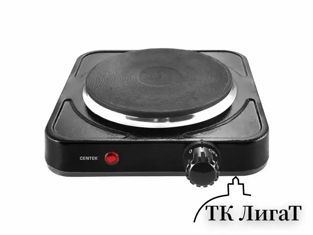 Настольная электрическая плита CENTEK CT-1506, 1000 Вт, 1 конфорка, 5 режимов нагрева, черная, CT-1506 Black