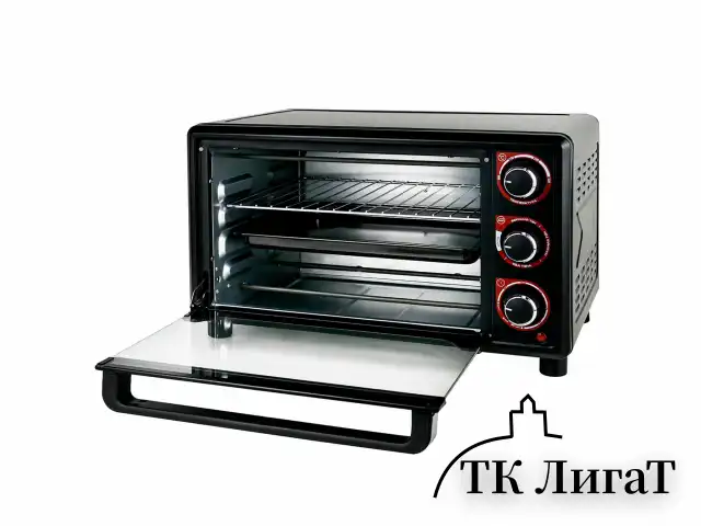 Мини-печь CENTEK CT-1537-30, 1600 Вт, 30 л, таймер 90 мин., черная