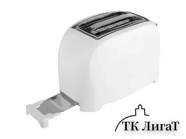 Тостер CENTEK CT-1420, 750 Вт, 2 тоста, 7 режимов, пластик, белый