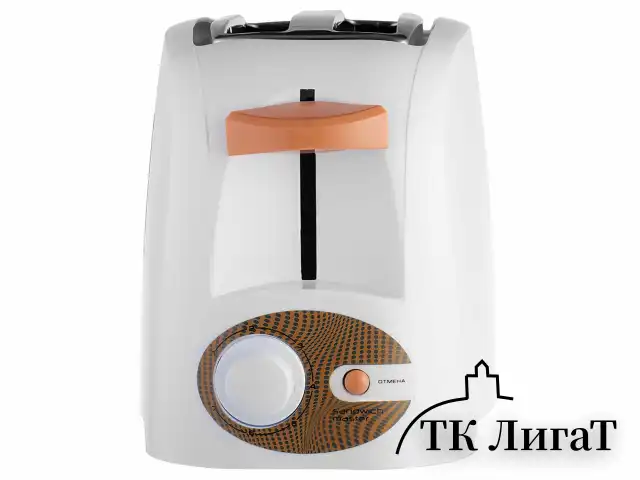 Тостер CENTEK CT-1420, 750 Вт, 2 тоста, 7 режимов, пластик, белый