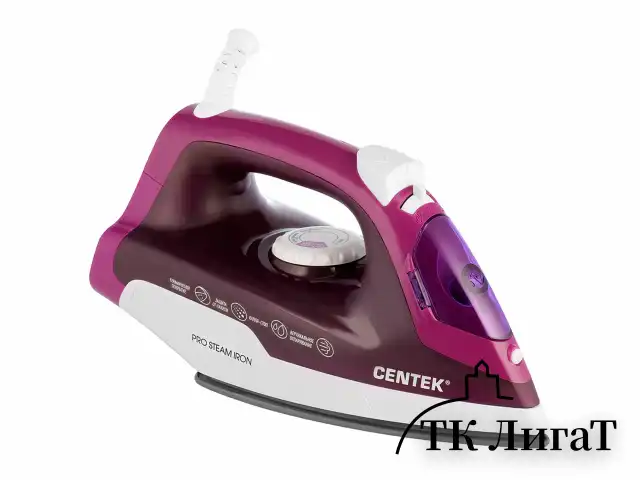Утюг CENTEK CT-2348, 1800 Вт, антипригарное покрытие, антикапля, антинакипь, фиолетовый, CT-2348 VIOLET