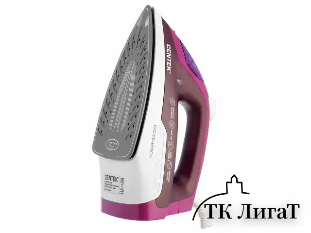 Утюг CENTEK CT-2348, 1800 Вт, антипригарное покрытие, антикапля, антинакипь, фиолетовый, CT-2348 VIOLET