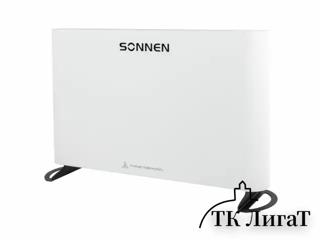 Обогреватель-конвектор SONNEN ONYX-1000.1, 1000 Вт, Х-образный нагревательный элемент, белый, сделано в России, 457629