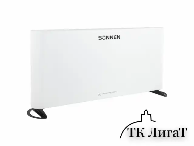 Обогреватель-конвектор SONNEN ONYX-2000.1, 2000 Вт, Х-образный нагревательный элемент, белый, сделано в России, 457630