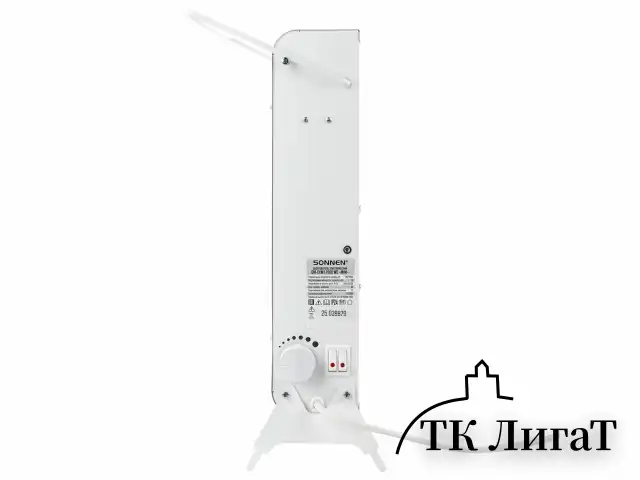Обогреватель-конвектор SONNEN MINI-1500.2, 1500 Вт, вешалка, Х-образный нагревательный элемент, белый, сделано в России, 457631
