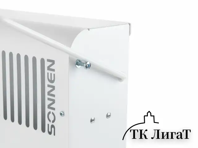 Обогреватель-конвектор SONNEN MINI-1500.2, 1500 Вт, вешалка, Х-образный нагревательный элемент, белый, сделано в России, 457631