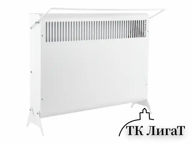 Обогреватель-конвектор SONNEN MINI-1500.2, 1500 Вт, вешалка, Х-образный нагревательный элемент, белый, сделано в России, 457631