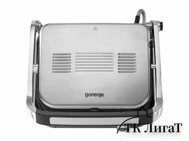 Электрогриль GORENJE GCG2100S, 2100 Вт, съемные панели, регулировка температуры, серебро/черный