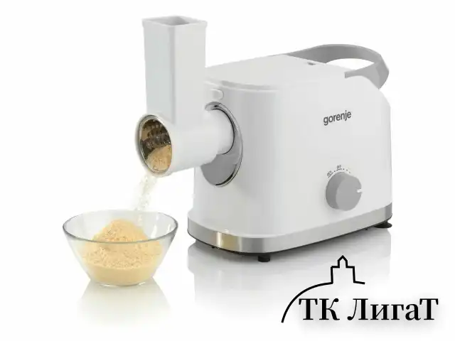 Мясорубка GORENJE MG1802SJW, 1800 Вт, производительность 2,1 кг/мин, 7 насадок, реверс, белый