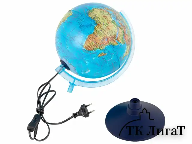Глобус интерактивный + очки VR, физический / политический, GLOBEN, 21 см, с подсветкой, INT12100298