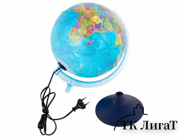 Глобус интерактивный + очки VR, политический, GLOBEN, 25 см с подсветкой, INT12500304
