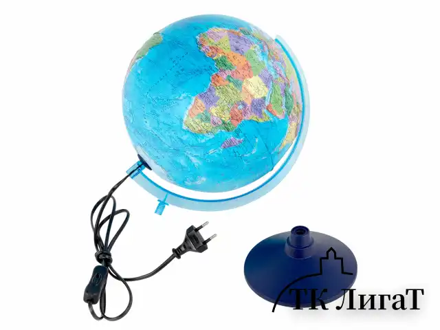 Глобус интерактивный + очки VR политический, Globen, 32 см, рельефный, с подсветкой, INT13200315