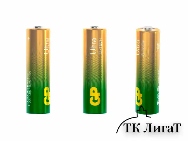 Батарейки КОМПЛЕКТ 2 шт., GP Ultra G-Tech, AA (LR6,15А), алкалиновые, пальчиковые, 15AUA21-2CRSBC2