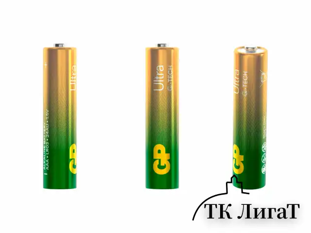 Батарейки КОМПЛЕКТ 2 шт., GP Ultra G-Tech, AAA (LR03, 24А), алкалиновые, мизинчиковые, 24AUA21-2CRSBC2