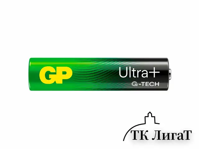 Батарейки КОМПЛЕКТ 2 шт., GP Ultra Plus G-Tech, AAA (LR03), алкалиновые, мизинчиковые, 24AUPA21-2CRSB2