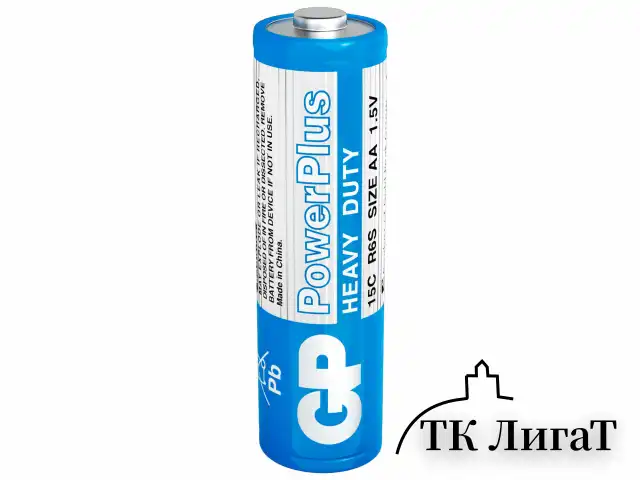 Батарейки КОМПЛЕКТ 4 шт., GP PowerPlus AA (R6, 15G), солевые, пальчиковые, в пленке, 15CEBRA-2S4