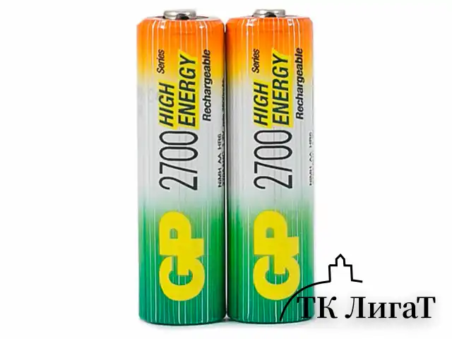 Батарейки аккумуляторные Ni-Mh пальчиковые КОМПЛЕКТ 2 шт. АА (HR6) 2650 mAh, GP, 270AAHC-2DECRC2