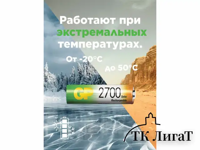Батарейки аккумуляторные Ni-Mh пальчиковые 6 шт. (ПРОМО 4+2) АА (HR6) 2650 mAh, GP, 270AAHC4/2-2CR6