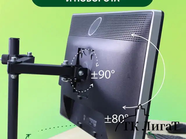 Кронштейн для монитора К-501 VESA 75х75-100х100, 17"-32", до 8 кг, РЭМО, 4603225012955, 960058