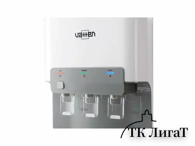 Кулер для воды VATTEN L07WK, напольный, НАГРЕВ/ОХЛАЖДЕНИЕ КОМПРЕССОРНОЕ, бутыль снизу, 3 крана, белый, УТ-00001652