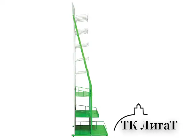 Стойка для размещения товара напольная BRAUBERG KIDS, 205x60x50 см, 25 крючков, 3 полки, 506321