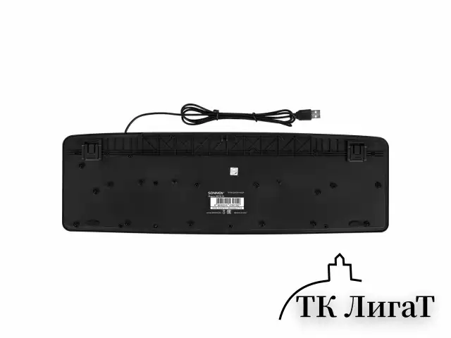 Набор проводной SONNEN KB-S110, USB, клавиатура 113 клавиш, мышь 3 кнопки, 1000 dpi, черный/серебристый, 513854